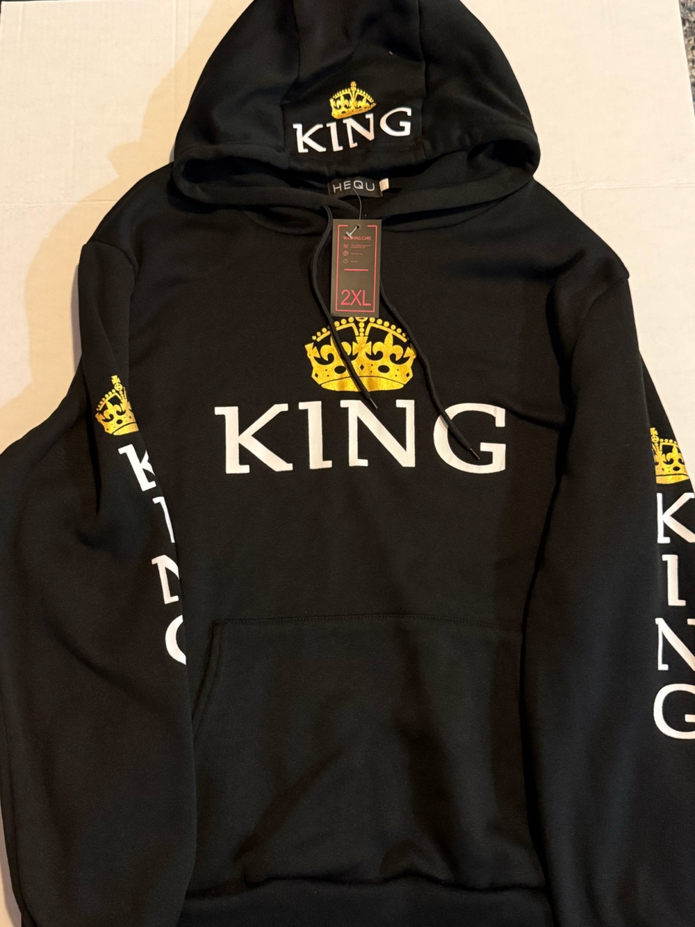 Crown Graphic Black Hoodie - 2XL